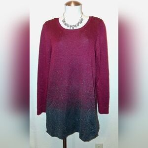 💲IT'S A SALE!! Burgundy & Gray Ombre Sweater💲